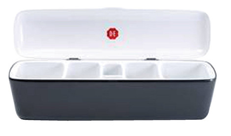 Tafeldispenser Douwe Egberts 5 vakken met inhoud zwart