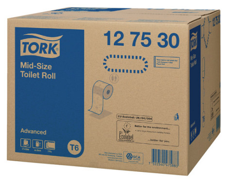 Toiletpapier Tork Mid-size T6 premium 2-laags 100m wit 127530