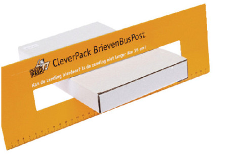 Brievenbusbox CleverPack A4 350x230x26mm karton wit pak à 5 stuks