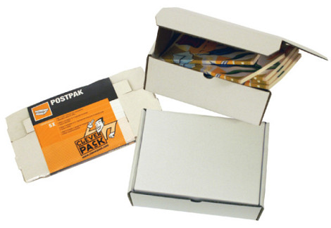 Postpakket CleverPack golfkarton 220x160x90mm wit pak à 25 stuks