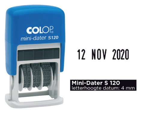 Datumstempel Colop Printer Mini S 120 Nederlands blauw