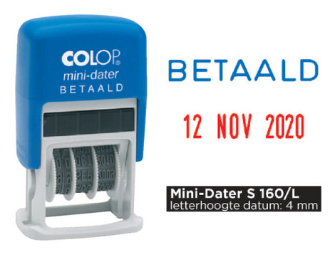 Woord-datumstempel Colop Printer Mini S 160/L betaald