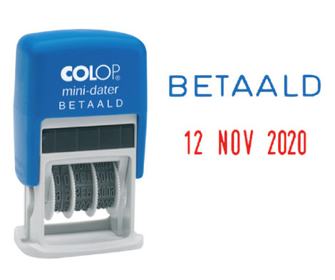 Woord-datumstempel Colop Printer Mini S 160/L betaald