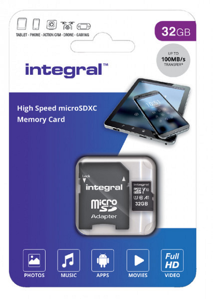 Geheugenkaart Integral microSDHC V10 32GB