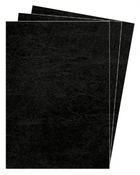 Voorblad Fellowes A4 lederlook zwart 100stuks