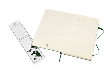 Notitieboek Moleskine large 130x210mm blanco hard cover myrtle green