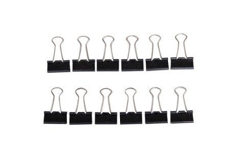 Papierklem MAUL 213 Foldback 25mm zwart 12 stuks