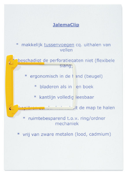 Bundelmechaniek Djois JalemaClip Plus geel 100 stuks