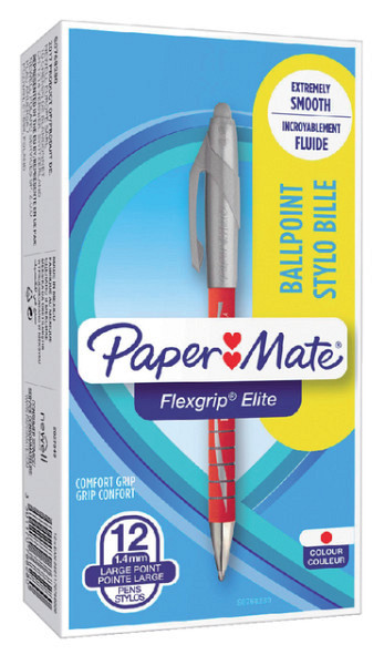 Balpen Paper Mate Flexgrip Elite breed rood