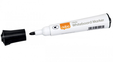 Viltstift Nobo whiteboard Glide rond zwart 2mm