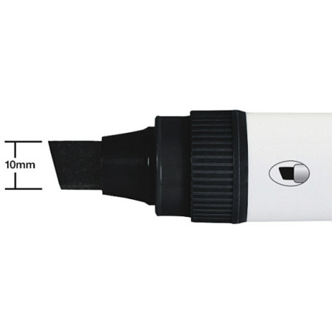 Viltstift Nobo whiteboard Glide schuin zwart 12mm