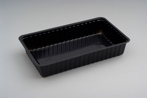 bakje PS A21 205x122x36mm zwart 500 stuks
