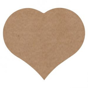 Etiket / Sticker Hart kraft 500 stuks
