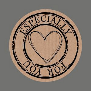 Etiket / Sticker kraft Especially for you 500 stuks
