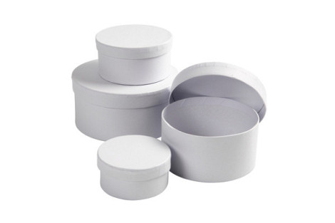 Doos Creativ Comp rond 4st Ø 8, 10, 12, 14cm, hoogte 4, 5, 6, 7cm wit