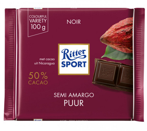 Chocolade Ritter Sport puur 100gr