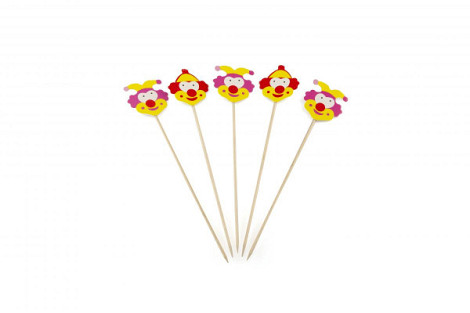 Clown op prikker 190mm 100 stuks