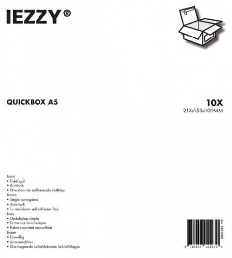 Quickbox IEZZY A5 213x153x109mm 10 stuks