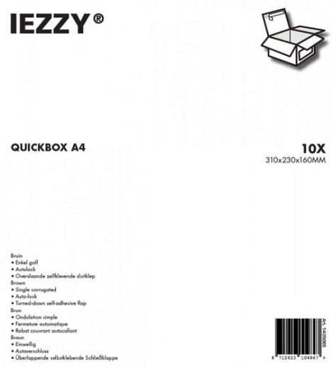 Quickbox IEZZY A4 310x230x160mm 10 stuks
