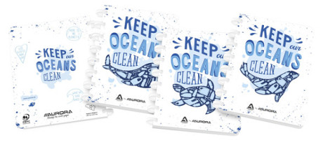 Schrift Adoc Ocean Waste Plastics A4 ruit 5x5mm 144 pagina's 90gr