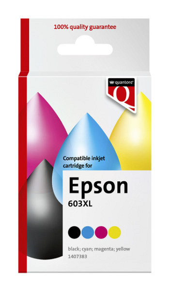 Inktcartridge Quantore alternatief tbv Epson 603XL zwart + 3 kleuren