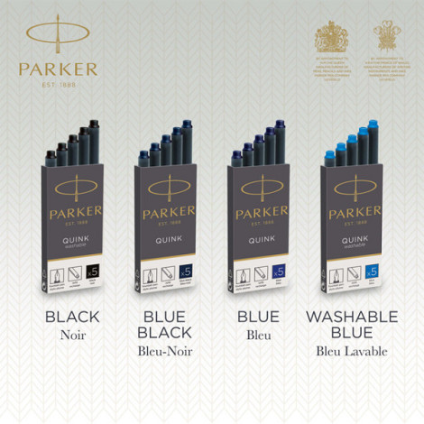 Inktpatroon Parker Quink zwart blister à 10 stuks