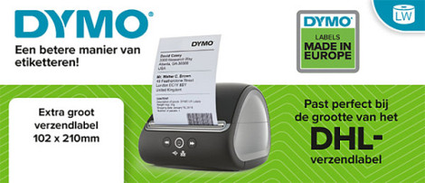 Etiket Dymo labelwriter 2177565 102mmx210mm verzend wit doos à 6 rol à 140 stuks