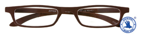 Leesbril I Need You +2.50 dpt Zipper bruin