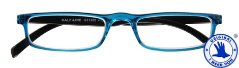 Leesbril I Need You +2.50 dpt Half-line blauw