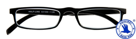 Leesbril I Need You +3.00 dpt Half-line zwart