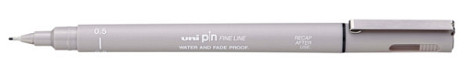 Fineliner Uni-ball Pin 0.5mm lichtgrijs
