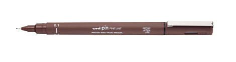 Fineliner Uni-ball Pin 0.1mm sepia