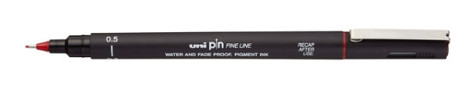 Fineliner Uni-ball Pin 0.5mm rood