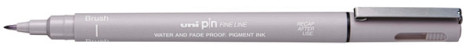 Fineliner Uni-ball Pin brush fijn lichtgrijs