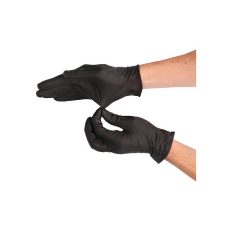 Handschoen CMT S soft nitril zwart