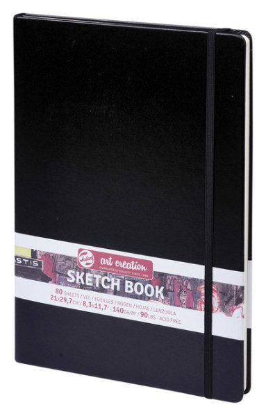 Schetsboek Talens Art Creation zwart 21x30cm 140gr 80vel