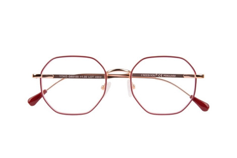 Leesbril I Need You +2.00 dpt Yoko rood-koper