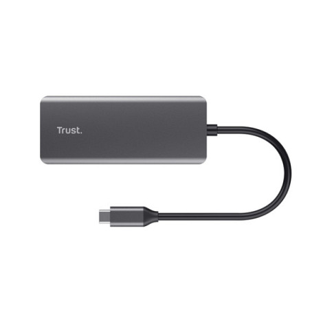 Adapter Trust DALYX 6-in-1 USB-C multipoort grijs