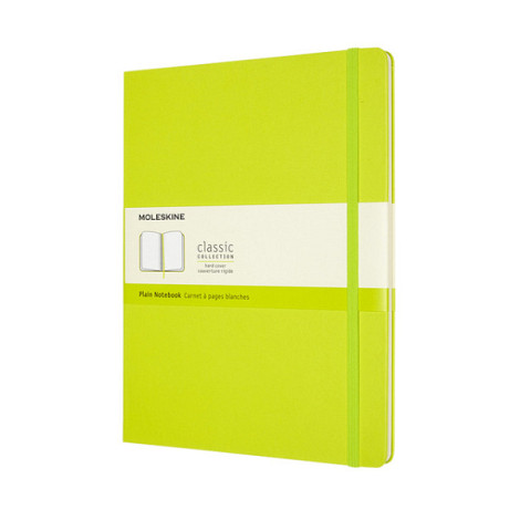 Notitieboek Moleskine XL 190x250mm blanco hard cover lemon green