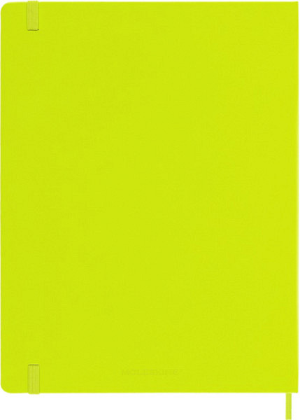 Notitieboek Moleskine XL 190x250mm lijn hard cover lemon green