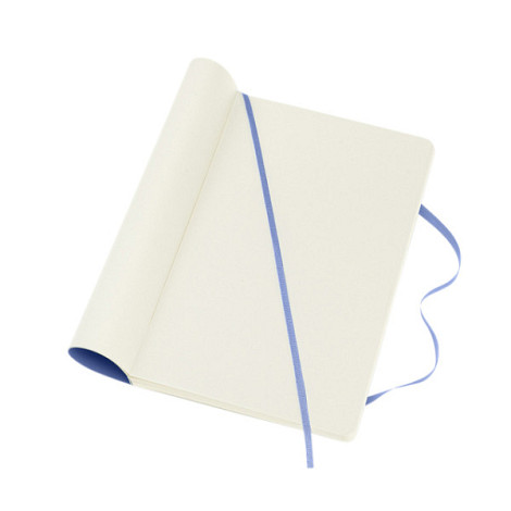 Notitieboek Moleskine large 130x210mm blanco soft cover hydrangea blue
