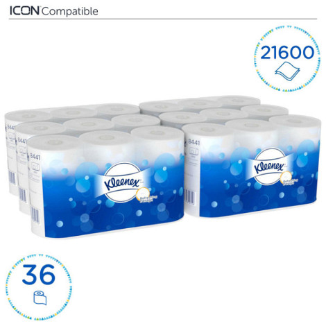 Toiletpapier Kleenex 2-laags 600vel wit 8441