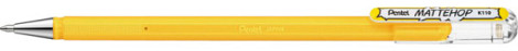 Gelschrijver Pentel K110 Mattehop medium geel