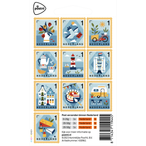 Postzegel Nederlands Echt Hollands 1 (€ 1.09 per stuk) 10 stuks