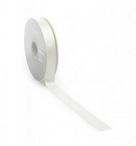 Satijnlint PREMIUM Double face 16mm x 25 meter creme / ivoor