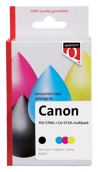 Inktcartridge Quantore alternatief tbv Canon PGI-570XL CLI-571XL 2x zwart 3x kleur