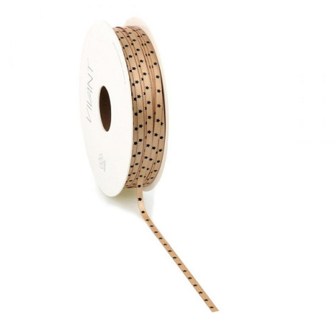 Kerst Lint small stars 3mm x 50 meter goud