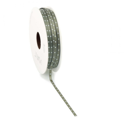 Kerst Lint small stars 3mm x 50 meter groen