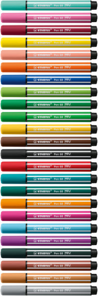 Viltstift STABILO Pen 68/95 Max middel koudgrijs