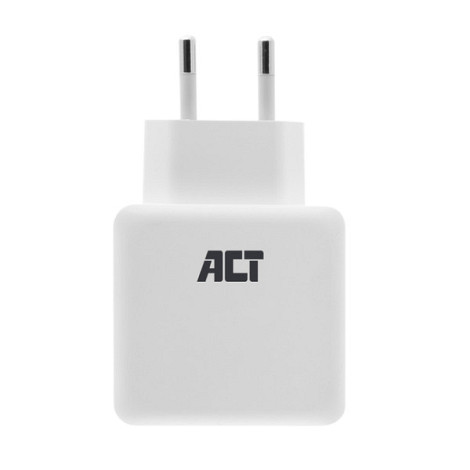 Oplader ACT USB 2 poorts Quickcharge 30W wit